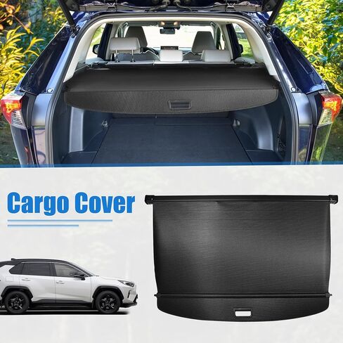 X AUTOHAUX Retractable Cargo Cover for Toyota RAV4 2019 2020 2021 2022 2023 2024 Waterproof Non Slip SUV Rear Trunk Shielding Shade Black in Saudi Arabia