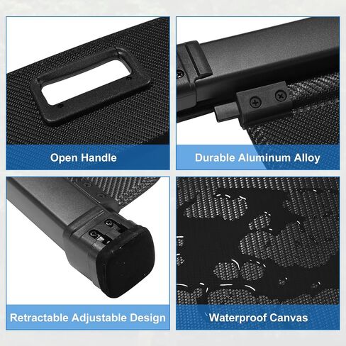 X AUTOHAUX Retractable Cargo Cover for Toyota RAV4 2019 2020 2021 2022 2023 2024 Waterproof Non Slip SUV Rear Trunk Shielding Shade Black in Saudi Arabia