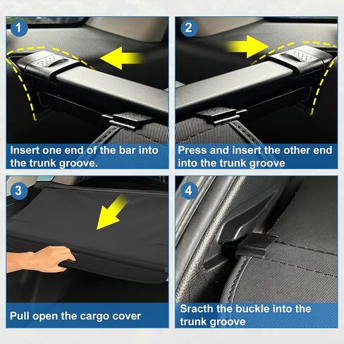 X AUTOHAUX Retractable Cargo Cover for Toyota RAV4 2019 2020 2021 2022 2023 2024 Waterproof Non Slip SUV Rear Trunk Shielding Shade Black in Saudi Arabia