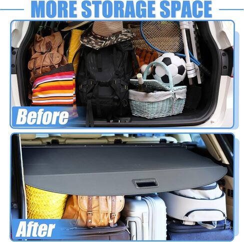 X AUTOHAUX Retractable Cargo Cover for Toyota RAV4 2019 2020 2021 2022 2023 2024 Waterproof Non Slip SUV Rear Trunk Shielding Shade Black in Saudi Arabia