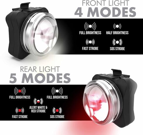OPTIKS 210 Bike Lights Front and Back USB Rechargeable LED Skateboard Longboard Bicycles in Saudi Arabia