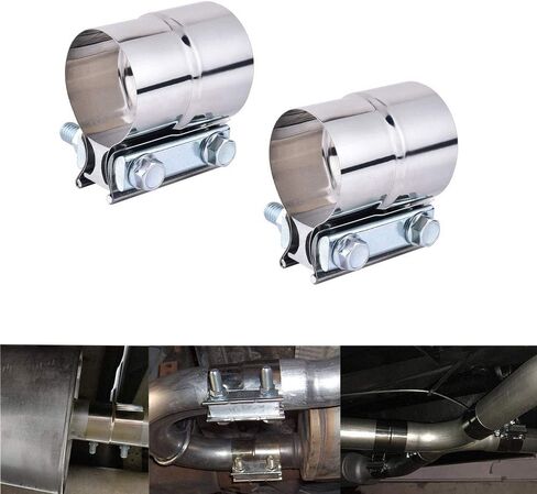 Lap Joint Exhaust Band Clamp Repair Preformed for 2.75" OD to 2.75" ID Exhaust Pipe Connection 304 Stainless Steel (1pack 2.75'') in Saudi Arabia