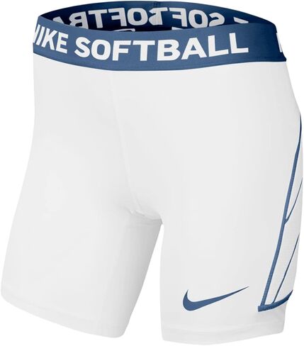 شورت Nike Girls Big Kids DF Softball Slider أبيض | البحرية XS in Saudi Arabia