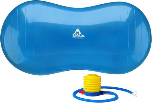 Black Mountain Products Exercise Stability Yoga Peanut Ball, Foot Pump, Ball Plug, Plug Puller, 2000 Lbs Static Weight Capacity Antiburst in Saudi Arabia
