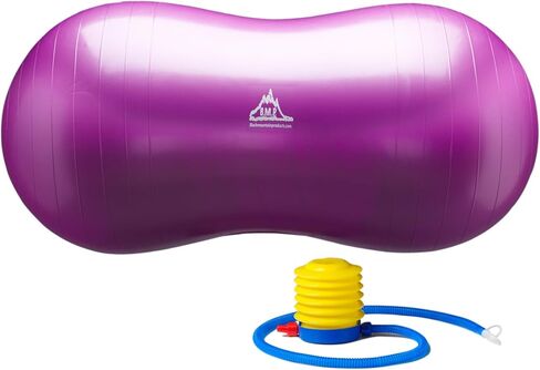 Black Mountain Products Exercise Stability Yoga Peanut Ball, Foot Pump, Ball Plug, Plug Puller, 2000 Lbs Static Weight Capacity Antiburst in Saudi Arabia
