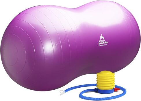 Black Mountain Products Exercise Stability Yoga Peanut Ball, Foot Pump, Ball Plug, Plug Puller, 2000 Lbs Static Weight Capacity Antiburst in Saudi Arabia