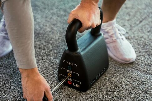 PowerBlock Adjustable Heavy Kettlebell – 35-62 lb. Weight Set, Durable Long Lasting Build, Innovative Workout Equipment, Adjustable Weights for Home & Commercial Gyms, Adjustable Kettlebell Weights in Kuwait