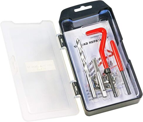 طقم إصلاح الخيط، M7 × 1.0 مم طقم أدوات إصلاح الخيط المتري المتوافق مع مجموعة الأدوات اليدوية لإصلاح السيارات (M7-1.0) in Kuwait