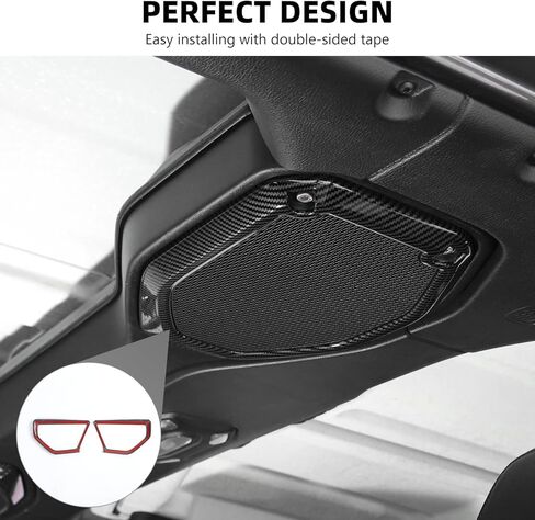 for JL 4PCS A Pillar Speaker Cover Roof Speaker Audio Trim Compatible with 2018-2023 Jeep Wrangler JL JLU & Gladiator JT, White in Saudi Arabia