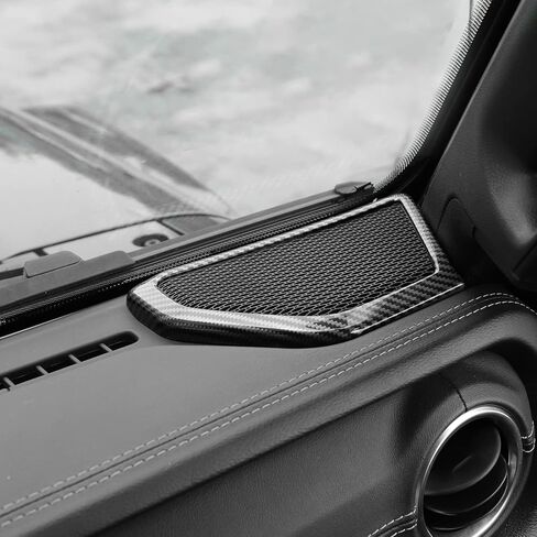 for JL 4PCS A Pillar Speaker Cover Roof Speaker Audio Trim Compatible with 2018-2023 Jeep Wrangler JL JLU & Gladiator JT, White in Saudi Arabia