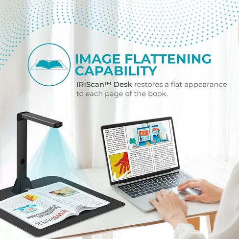 ماسح ضوئي مكتبي من IRIScan للكمبيوتر المحمول وماسح ضوئي للمستندات بحجم a3 - v5pro: ماسح ضوئي للمكتبة، محرر PDF مجاني، ماسح ضوئي محمول، ماسح ضوئي للكتب، تسوية بالذكاء الاصطناعي، مسح تلقائي بالذكاء الاصطناعي، إخفاء إصبع الذكاء الاصطناعي، 12 ميجابكسل، ويندوز in Kuwait