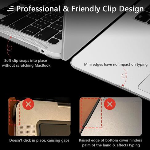 حافظة MEEgoodo لجهاز MacBook Air 13 بوصة إصدار 2021 2020 2019 2018، غطاء شفاف غير لامع مناسب للطراز A2337 M1 A2179 A1932، حافظة صلبة للكمبيوتر المحمول من البلاستيك الناعم مع لوحة مفاتيح TPU وغطاء كاميرا ويب ومحول OTG، شفاف in Kuwait