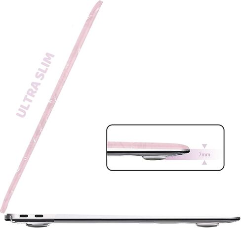 B BELK Compatible with MacBook Air 13 inch Case 2022 2021 2020 2019 2018 Release M1 A2337 A2179 A1932 Touch ID, Glitter Pearl Plastic Hard Shell Case+2 Keyboard Cover+Screen Protector, Iridescent in Saudi Arabia