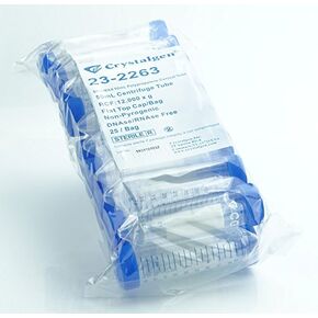23-2263 Polypropylene Conical Centrifuge Tube with Blue Screwcap, Sterile, 50mL Capacity, Pack of 500