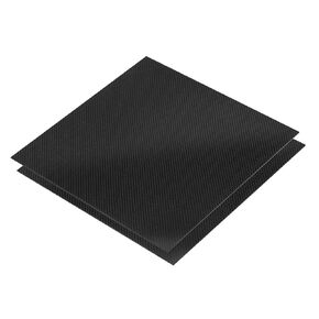 MECCANIXITY 2 Pcs 3K Carbon Fiber Plate Panel Sheets, 240 x 240 x 0.5mm Carbon Fiber Board Plate Flexible for RC Aircraft, Model Car, Auto Parts (Plain Bright)