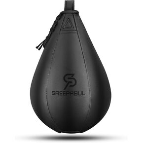 Speed Bag,Speed Bag for Boxing,PU Leather Reflex Training Pear Shaped Punching Bag,Fast Reaction Skills Development Perfect for Kids Teens Adults Boxing Coaches