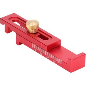 Mini Gaps Gauge, Woodworking Measuring Ruler, Woodworking Depth Ruler Aluminium Alloy 5-40mm Line Sawtooth Ruler for Slotting(T2)