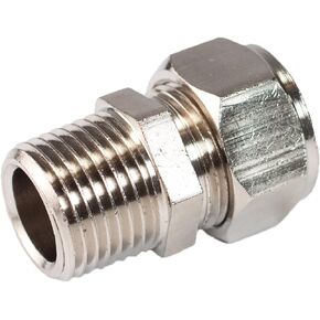 Maxline M8001 Straight Fitting for 1/2-Inch Tubing with 3/8-Inch Male NPT Thread
