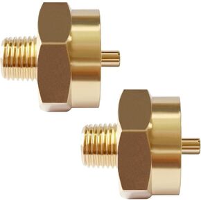 Joywayus 1/4 Male Pipe Thread x 1"-20 Female Universal Fit 1-lb Tank Throwaway Cylinder Thread Solid Brass Fitting (Pack of 2)
