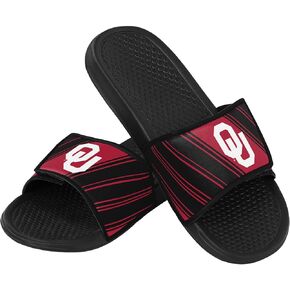 FOCO Men's NCAA College Team Logo Shower Sport Legacy Slide Flip Flop Sandals Oklahoma Velcro Extra Large
