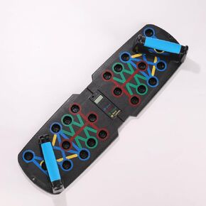 Push-up Board, Foldable, Automatic Time Count, 30-in-1, for Workout, Stand Up Skateboard for Adults, Children, Teenagers, Pedestrians, Bicyclists, Rollerbladers, Black