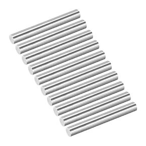 uxcell 20Pcs 304 Stainless Steel Rods, 5.5mm x 51mm Metal Solid Shaft Round Rod Lathe Bar Stock for Model Plane Cars Ship DIY Craft Metal Working