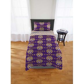 LSU Tigers Twin Rotary Bed In a Bag Set
