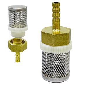 Stainless Steel Filter Copper Tube Joint 8mm Diameter Hose Connection, Garden, Swimming Pool, Fish Tank Hose Filter, Suction Strainers Used to Remove Debris and Reduce Solid Entry(8mm)