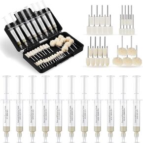 47 Pcs Diamond Paste Polishing Compound Kit, 36 Grinding Buffing Bits and 11 Oil Based Lapping Compound 450-Ultra Fine 80000 Grit with Box for Metal Coin Stone Jewelry Ring Polishing