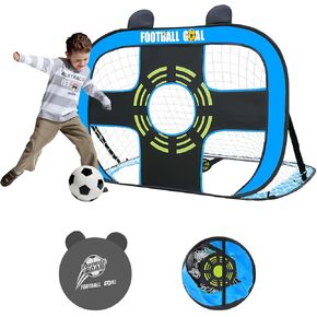 BILIONE Soccer Goals for Kids, 4x3 FT Pop Up Soccer Net with Carry Bag, Portable Toddler Football Goals Training Equipment for Outdoor Backyard Game