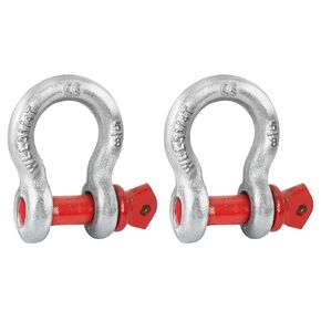 High-Strength 3.25Ton/7165Lbs D Ring Shackles - Forged Steel Clevis Shackles for Heavy-Duty Towing and Lifting
