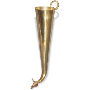 Pure Brass Gaumukhi Shringi (Yellow) by Achleshwar