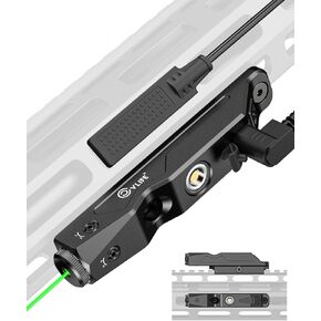 CVLIFE Green Laser Sight Compatible with M-Lok Picatinny Rail,Tactical Laser Sight with Magnetic Rechargeable Battery for Rifle,Strobe Capability and Pressure Switch