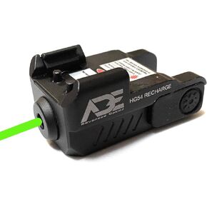 Ade Advanced Optics HG54G Rechargeable Strobe Class IIIA Laser Sight for Pistol Handgun, Green