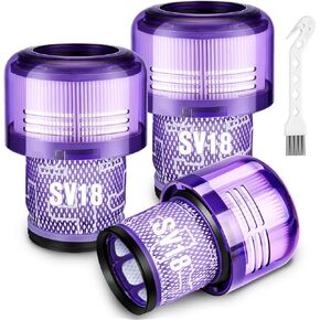 SV18 Filter Replacement for Dyson SV18 Digital Slim / V10 Spare Cordless Vacuum, Part No. 970612-01 for Dyson Digital Slim Filter, 3 Pack