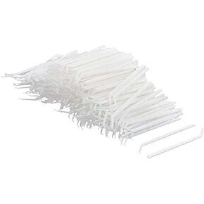 Plastic Household Teeth Cleaning Tool Curved Hook Toothpicks White (150 Pcs)