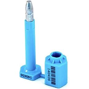 High Security Bolt Seal for Cargo Containers and Truck Trailers, Blue Color, Box (50 pcs), Numbered with Barcode, ISO and C-TPAT Certified BFSEALS