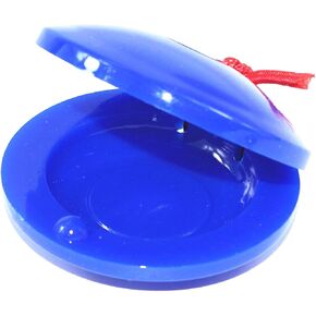 Plastic Children Finger Castanet with Great Sound Quality, Pretty Design for Music Learning, Multi Functional Use (Red Blue)