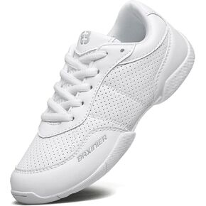 White Cheerleading Shoes for Girls Lightweight Competition Cheer Shoes Kids Dacne Sneakers