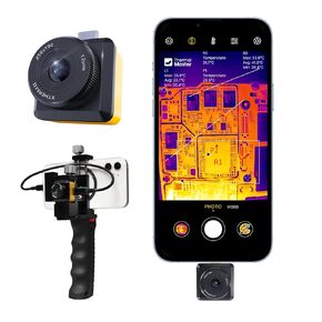 Thermal Imaging Camera for Phone, T2s Plus Thermal Camera with 8mm Macro Adjustable Lens, Tactical Handle, HD for PCB Inspection, Infrared Camera 15X Zoom, 40mk (Android)
