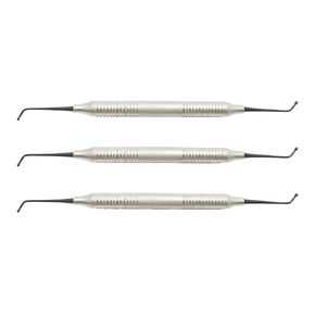 Ball Burnisher # 18 Double End Ergonomic Hollow Handle Dental Composite Filling Instrument Amalgam Restorative Set Stainless Steel 3 Pcs