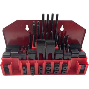 58pc Nut Clamp machine Clamping Kit 1/2 inch T-slot Nut Clamp machine Kit Tool Accessories Use for Lathe Milling Machine and Metal Processing