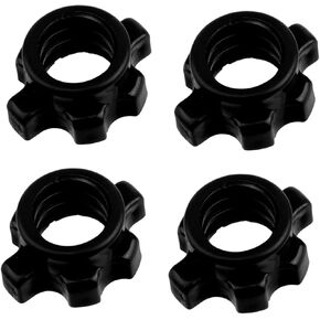 Kisangel Barbell Clips 4 Pcs black screws exercise handles non-slip gym accessories Barbells- Lock Collar Nut screw ring dumbbell bar collar dumbbell bar gym machines for home
