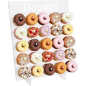 50 Donuts Large Donut Wall Display Stand, Acrylic Donut Board Displays Large Donut Stand Holders for Party Wedding Baby Shower, Decorative Doughnut and Bagel Holder