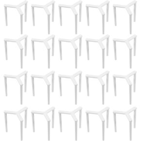 100pcs Pizza Stands Pizza Display Stand Triangle Stackable Pizza Tripod Support Frame Pizza Table Stand Pizza Rack White