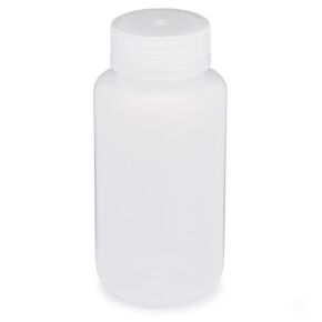 Globe Scientific 7020250 Diamond RealSeal Wide Mouth LDPE Bottle with PP Closure, Round, 250mL Capacity, Pack of 12