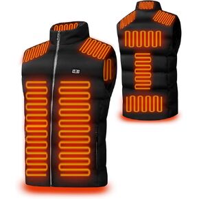 Heated Vest For Unisex,Outdoor Unisex's Jacket Heated Vest Lightweight with 13 Heating Zones(Battery Pack Not Included)