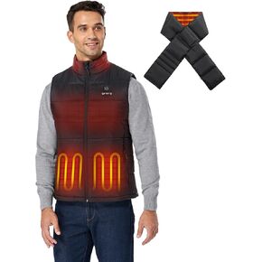 سترة ORORO للرجال قابلة للتدفئة (أسود، M) ووشاح مُدفأ (55 بوصة) in Kuwait