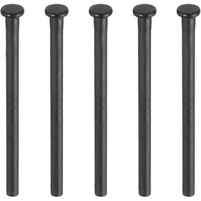 MECCANIXITY 5pcs 3.5 Inch Door Hinge Pins, Removable Brushed Door Hinge Interior Hinge Security Pins for Wood Residential Door Replacement, Matte Black