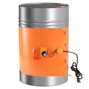 QWORK Metal Drum Heater for 55 Gallon Barrel, 120V 1200W, 17.7"x69"